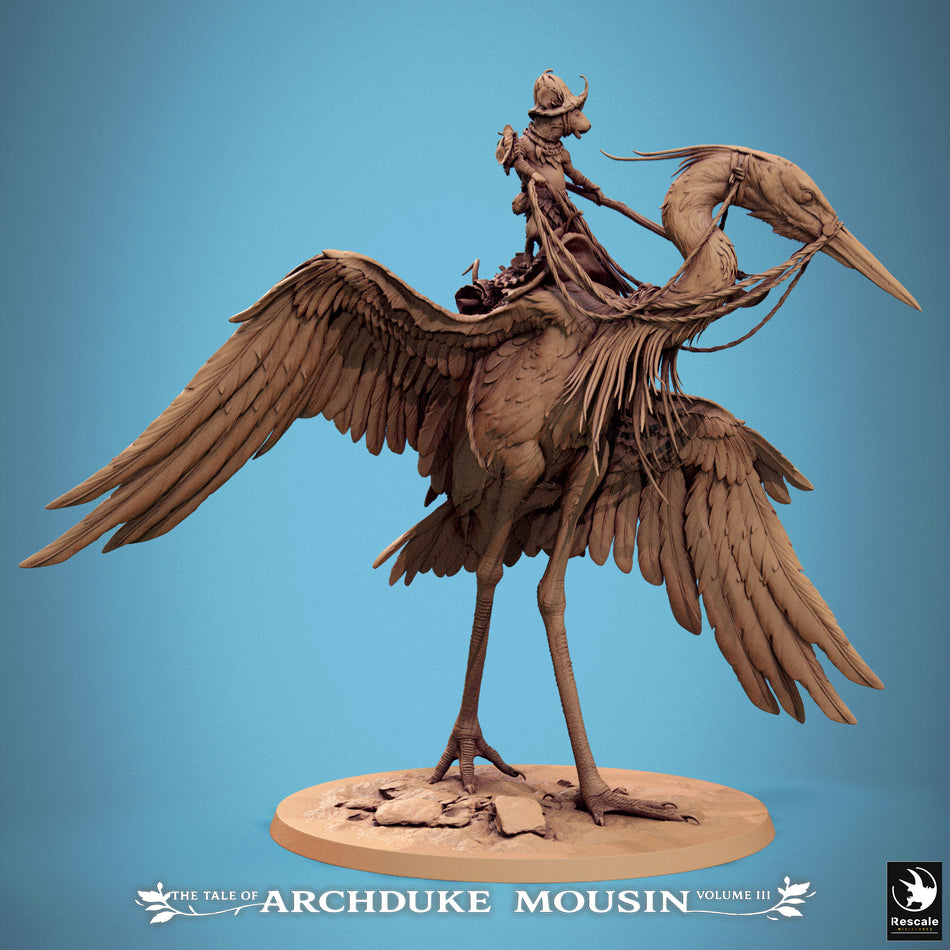 Mouse on Heron Walk - Tales of Archduke Mousin III - Rescale Miniatures