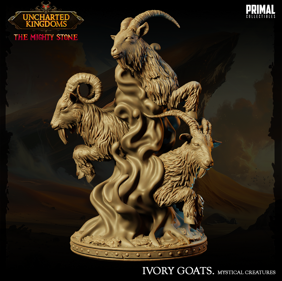 Ivory Goats - Uncharted Kingdoms/ The Mighty Stone - Primal Collectibles