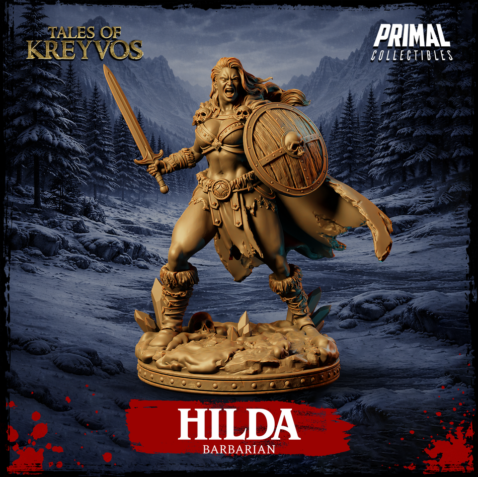 Barbarian Hilda - Tales of Kreyvos - Primal Collectibles