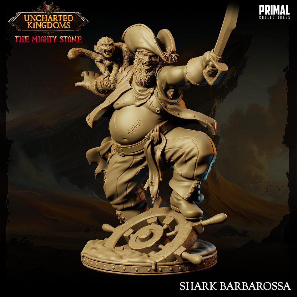 Evil Captain Shark Barbarossa - Uncharted Kingdoms/ The Mighty Stone - Primal Collectibles