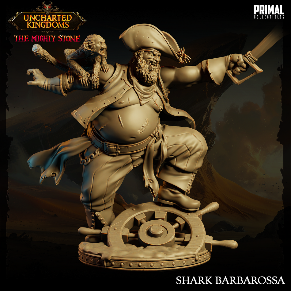 Evil Captain Shark Barbarossa - Uncharted Kingdoms/ The Mighty Stone - Primal Collectibles