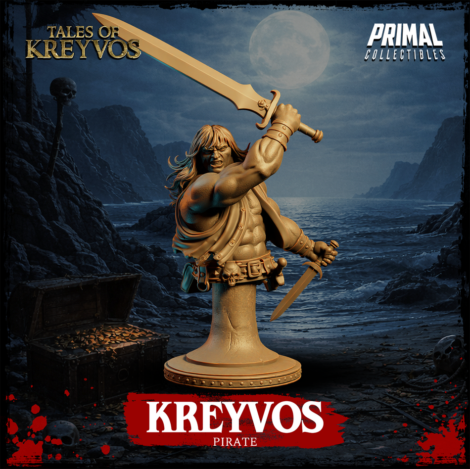Pirate Kreyvos Bust - Tales of Kreyvos - Primal Collectibles