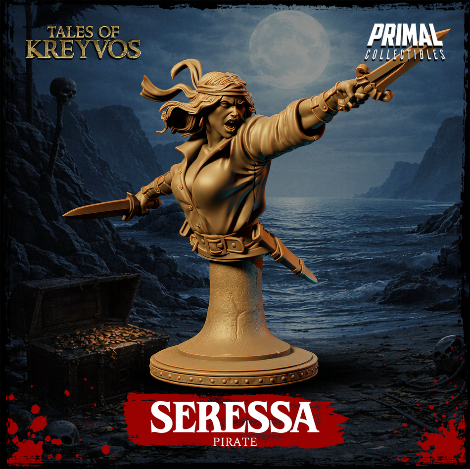 Pirate Seressa Bust - Tales of Kreyvos - Primal Collectibles