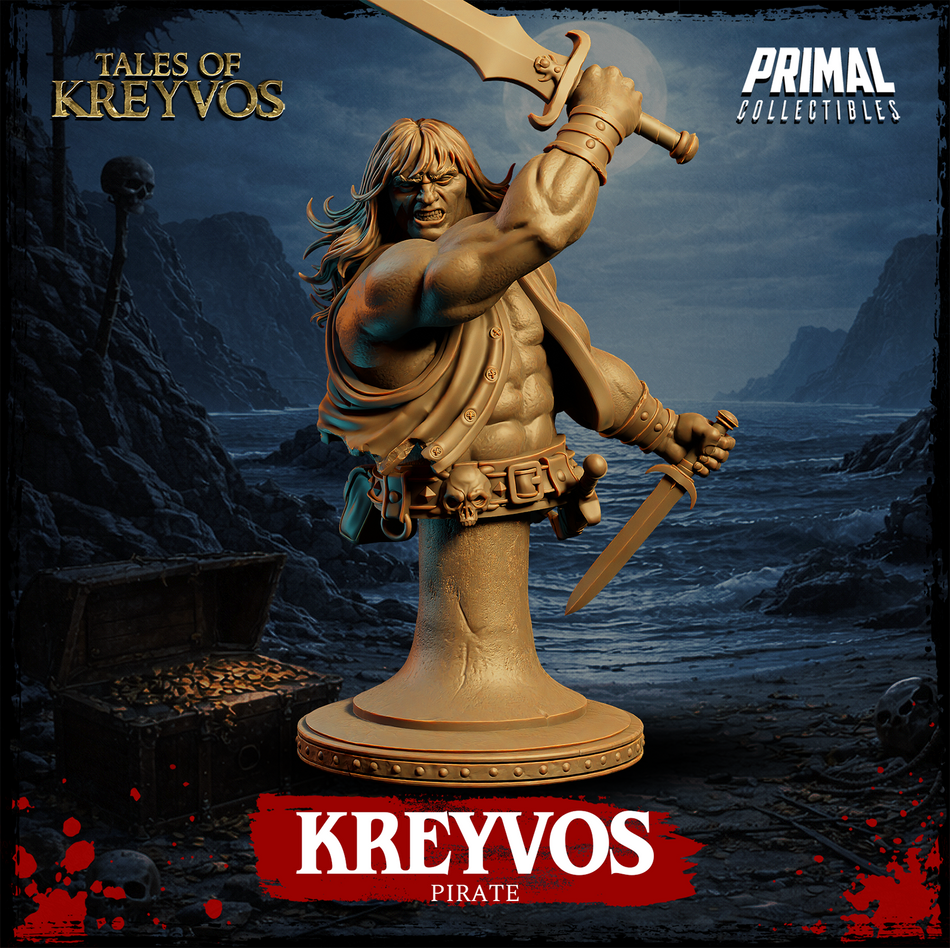 Pirate Kreyvos Bust - Tales of Kreyvos - Primal Collectibles