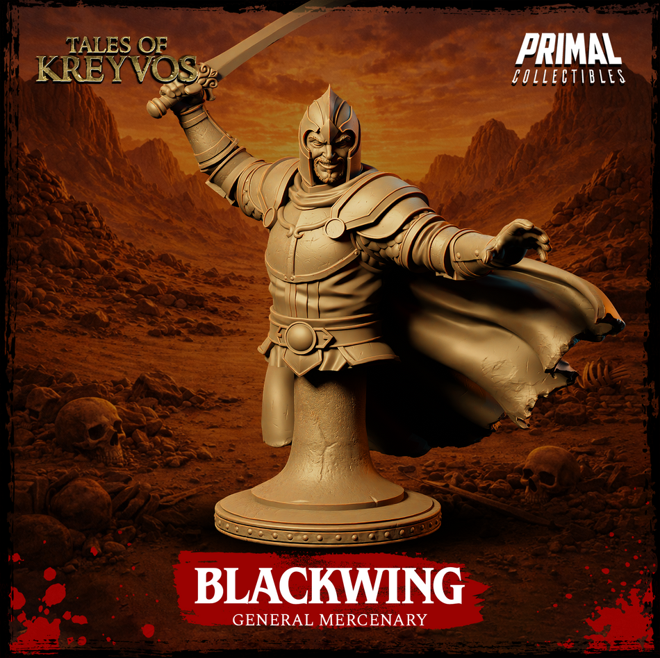 Mercenary Blackwing Bust - Tales of Kreyvos - Primal Collectibles