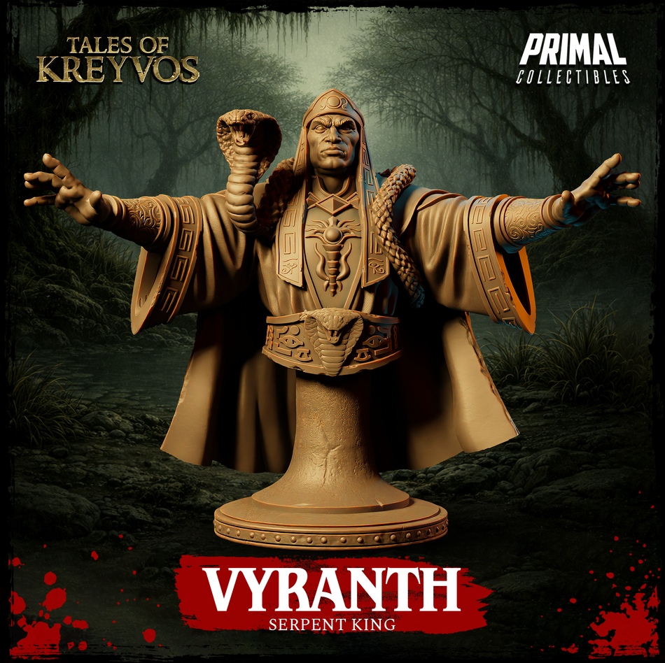 Serpente King Vyranth Bust - Tales of Kreyvos - Primal Collectibles