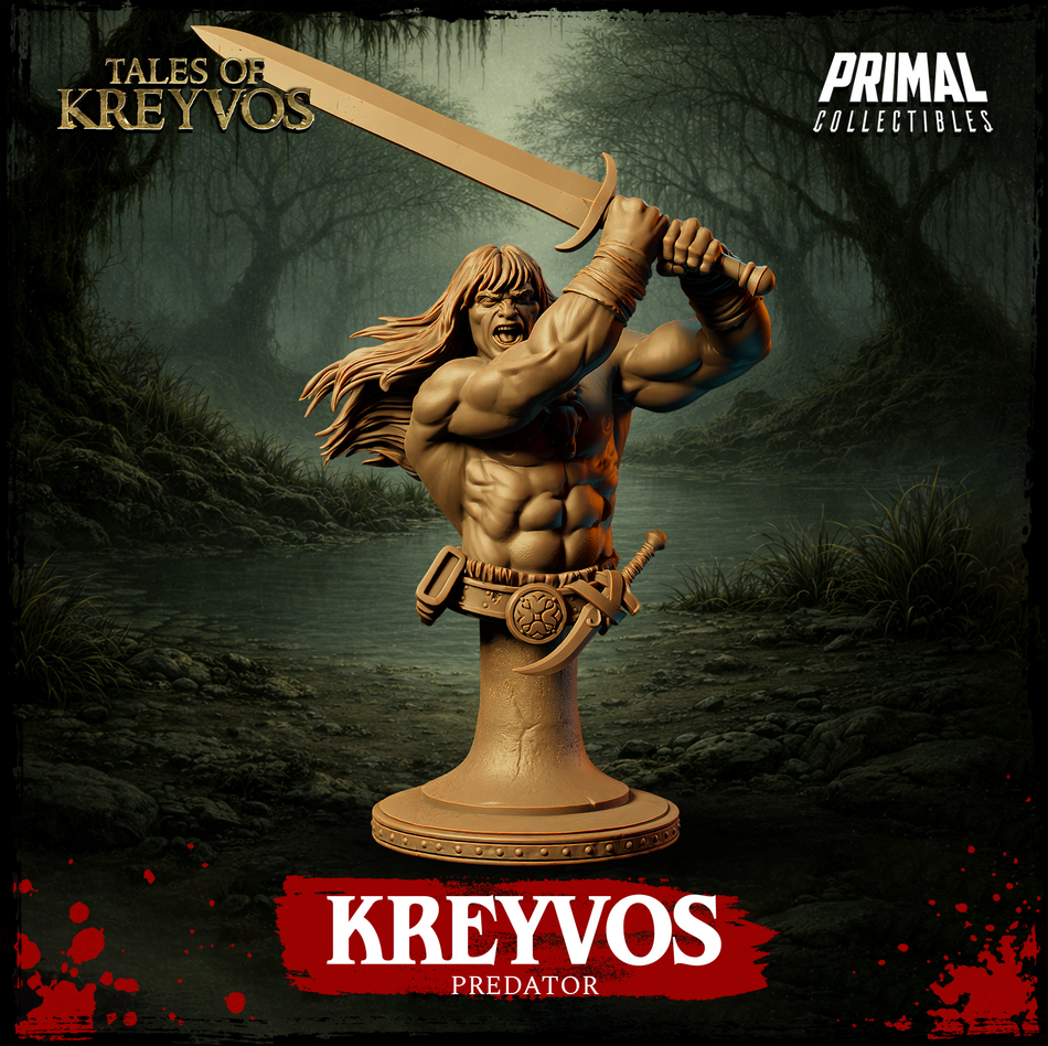 Barbarian Kreyvos Bust - Tales of Kreyvos - Primal Collectibles