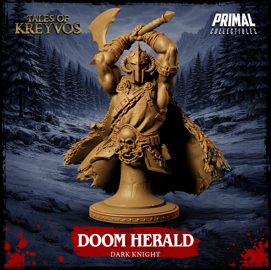 Dark Knight Doom Herald Bust - Tales of Kreyvos - Primal Collectibles