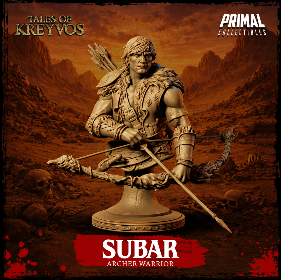 Archer Warrior Subar Bust - Tales of Kreyvos - Primal Collectibles