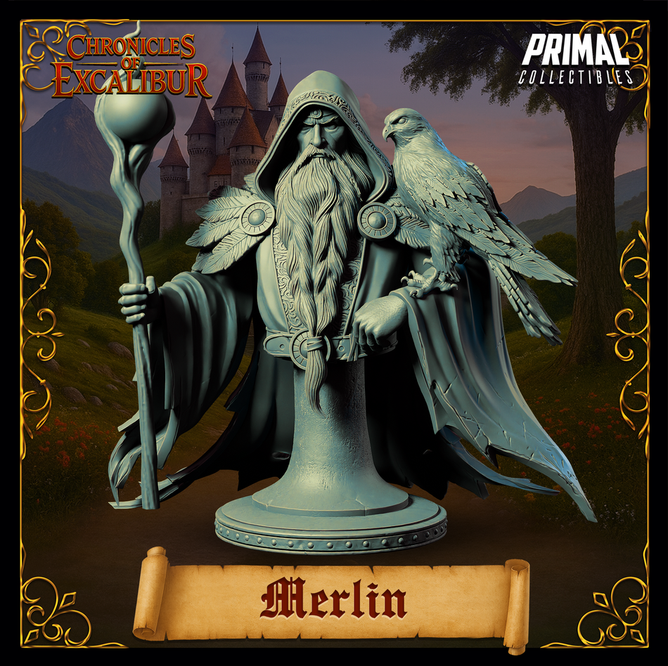 Wizard Merlin- Bust - Chronicles of Excalibur - Primal Collectibles