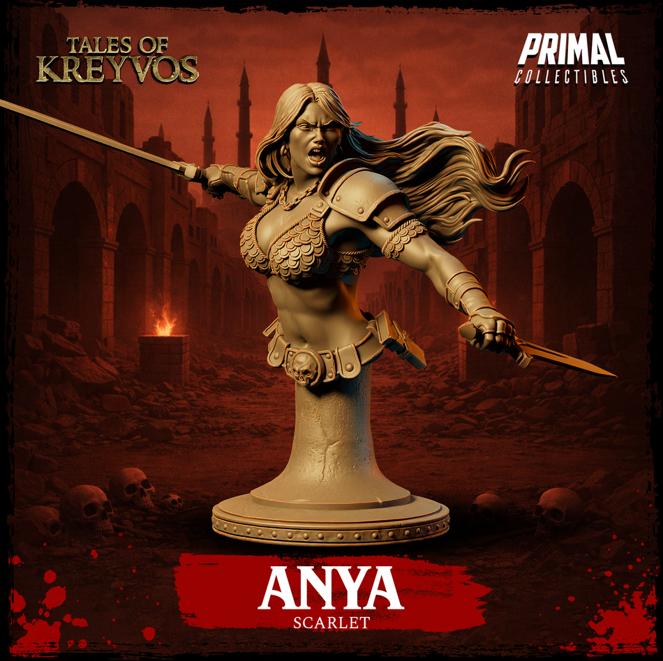 Barbarian Anya Bust - Tales of Kreyvos - Primal Collectibles