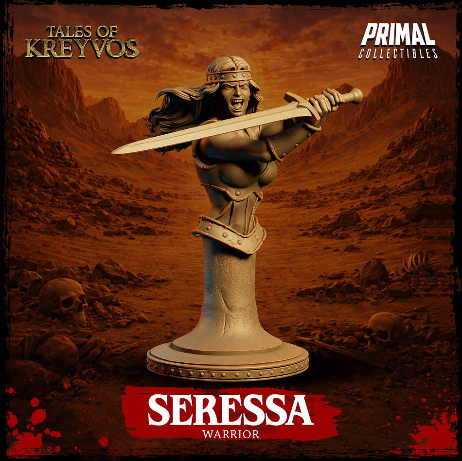 Warrior Seressa Bust - Tales of Kreyvos - Primal Collectibles