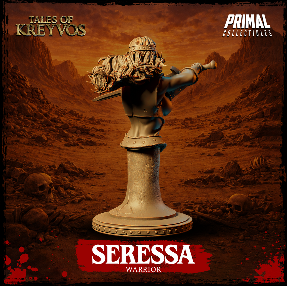 Warrior Seressa Bust - Tales of Kreyvos - Primal Collectibles