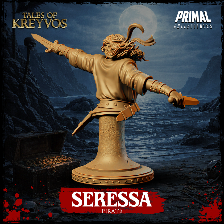 Pirate Seressa Bust - Tales of Kreyvos - Primal Collectibles