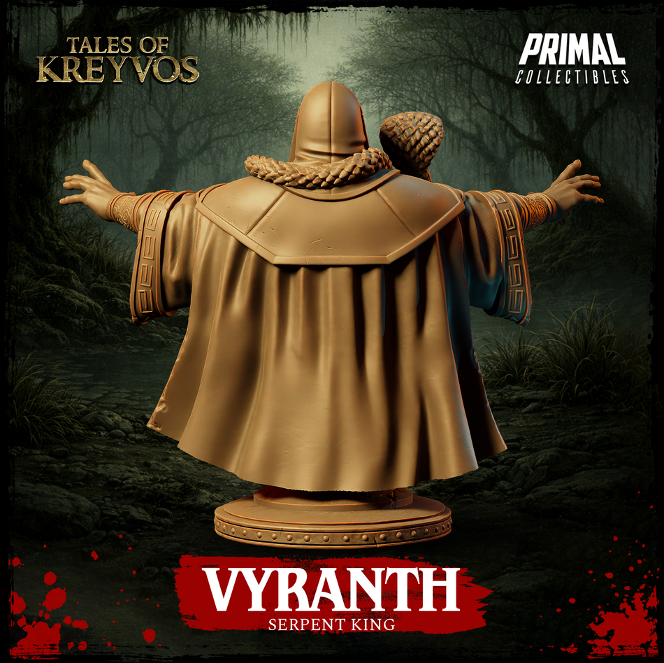 Serpente King Vyranth Bust - Tales of Kreyvos - Primal Collectibles