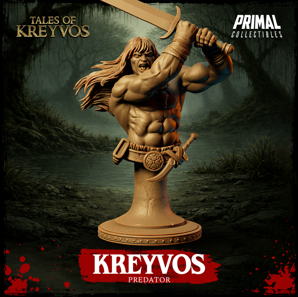 Barbarian Kreyvos Bust - Tales of Kreyvos - Primal Collectibles