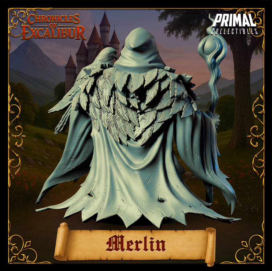 Wizard Merlin- Bust - Chronicles of Excalibur - Primal Collectibles