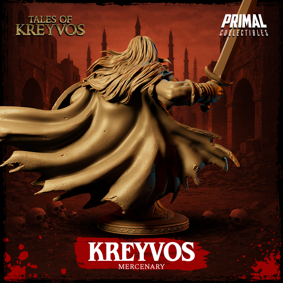 Barbarian Kreyvos 2 Bust - Tales of Kreyvos - Primal Collectibles