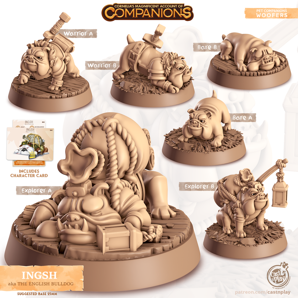 English Bulldog - Dogs - Ingsh - Animal Companions by Cornelia - Cast n Play