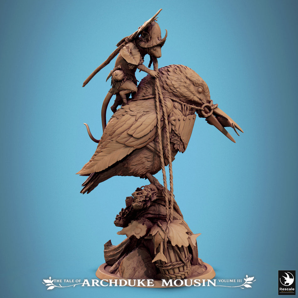 Mouse on Kingfisher Fishing - Tales of Archduke Mousin III - Rescale Miniatures