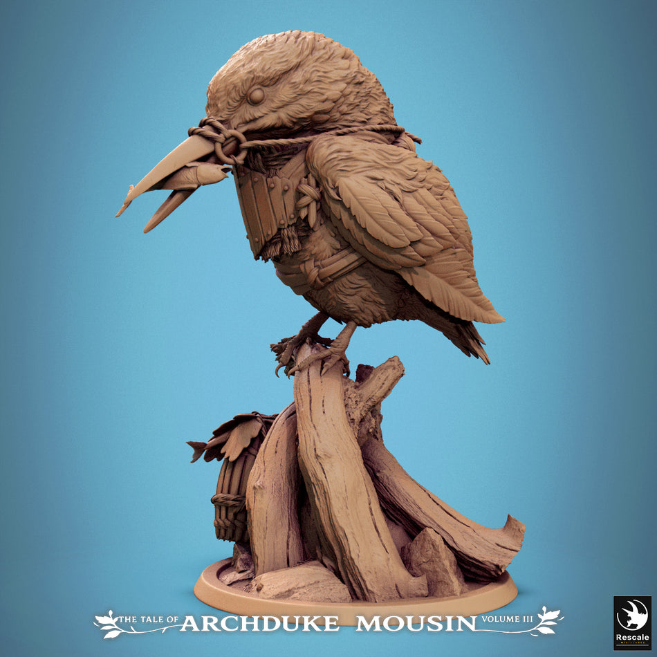 Mouse on Kingfisher Fishing - Tales of Archduke Mousin III - Rescale Miniatures