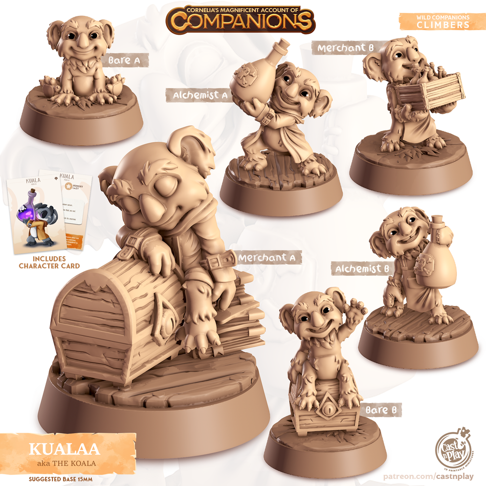 Koala - Climbers - Kualaa - Animal Companions by Cornelia - Cast n Play