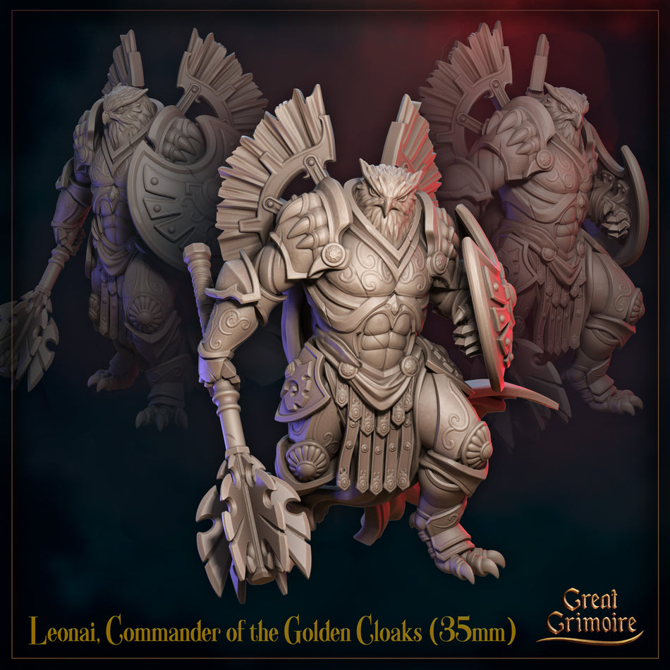 Leonai, Commander of the Golden Cloaks - Sunfall War - Great Grimoire