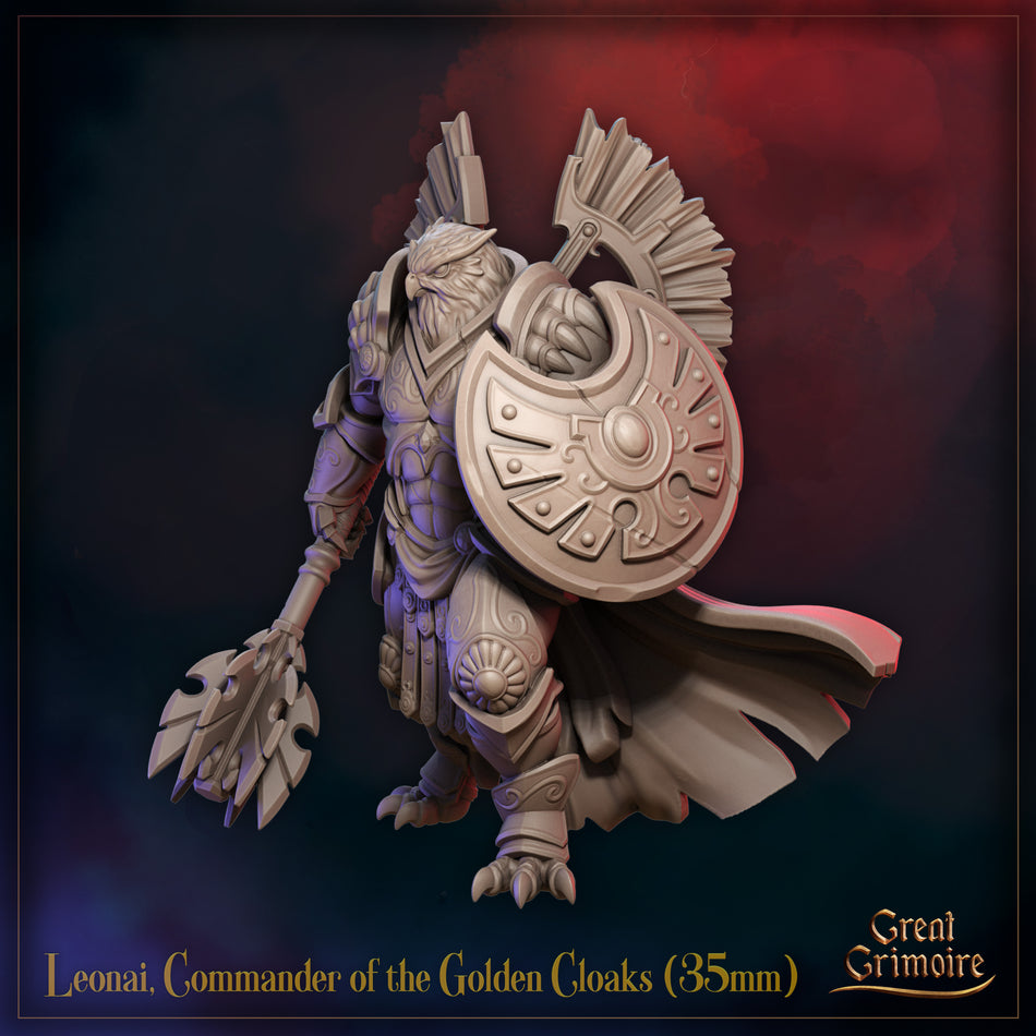Leonai, Commander of the Golden Cloaks - Sunfall War - Great Grimoire