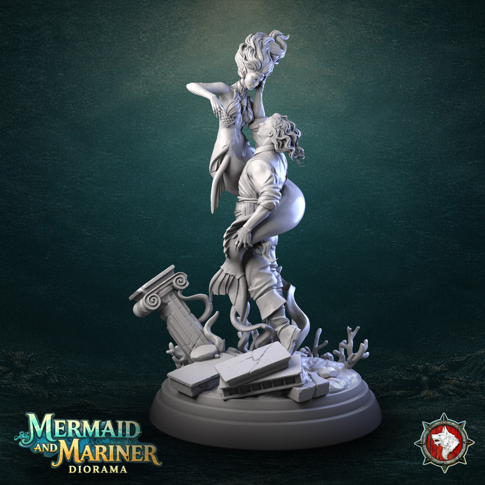 Mermaid and Mariner Diorama - Call of the Drowned - White Werewolf Tavern
