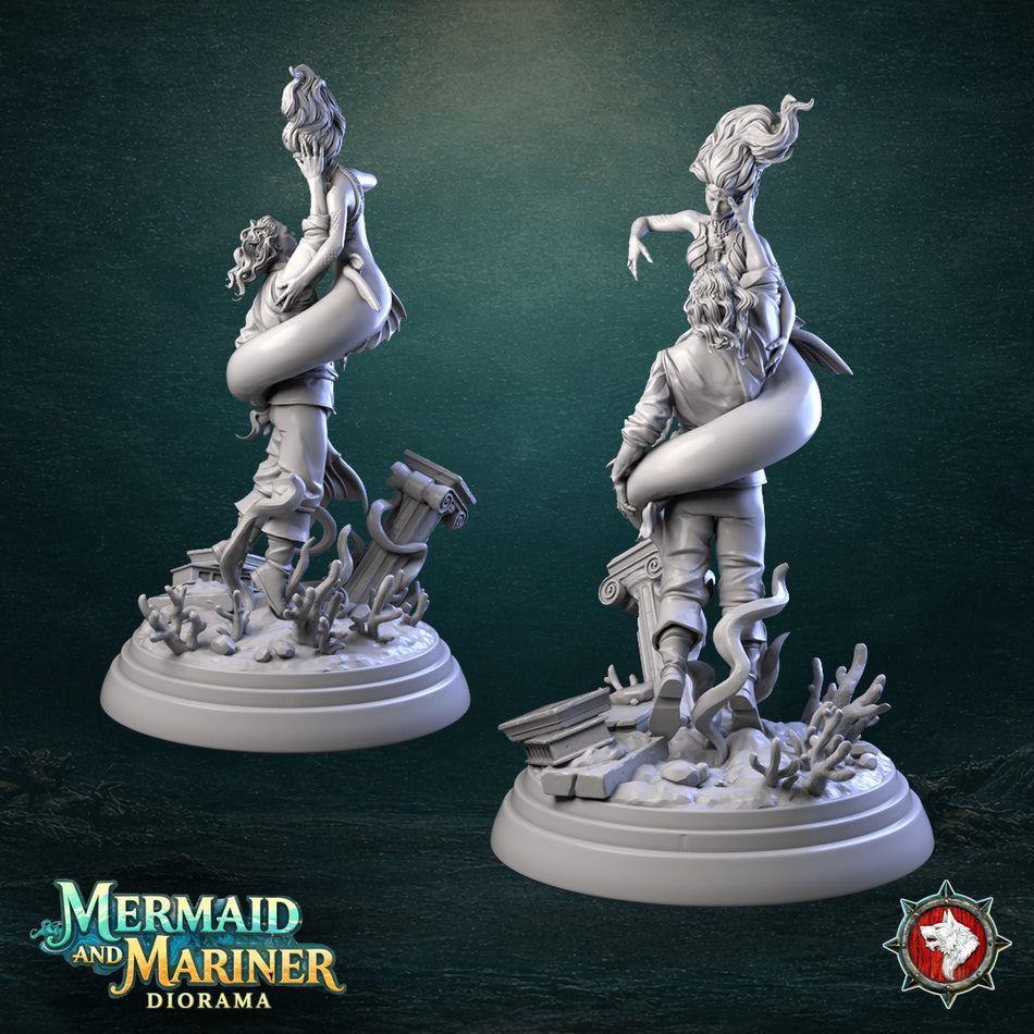 Mermaid and Mariner Diorama - Call of the Drowned - White Werewolf Tavern
