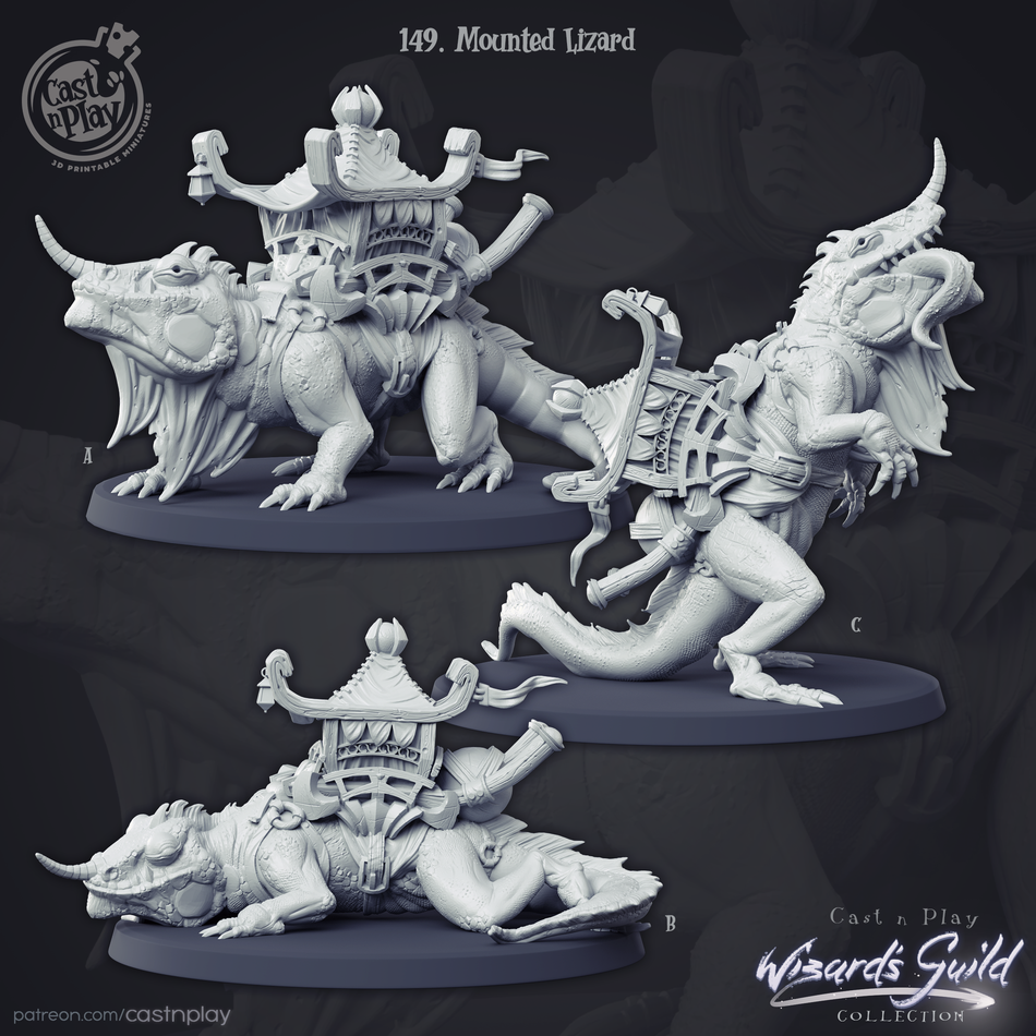 Mounted Lizards - Wizards Guild - Cast n Play