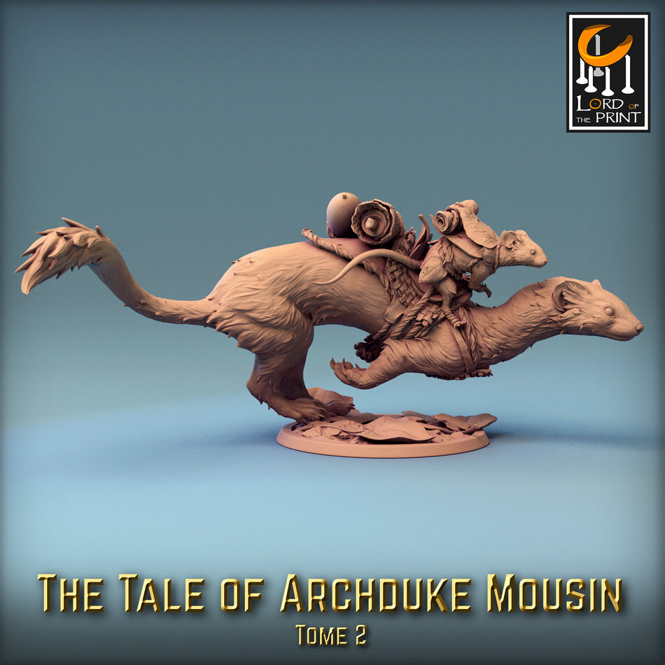 Moussin Weasel Sprint - Tales of Archduke Mousin II - Rescale Miniatures