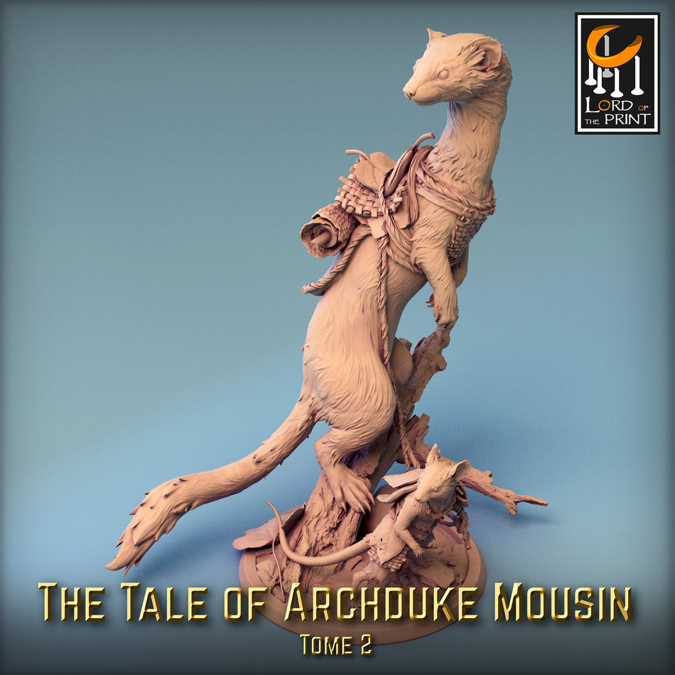 Moussin Weasel Stand - Tales of Archduke Mousin II - Rescale Miniatures