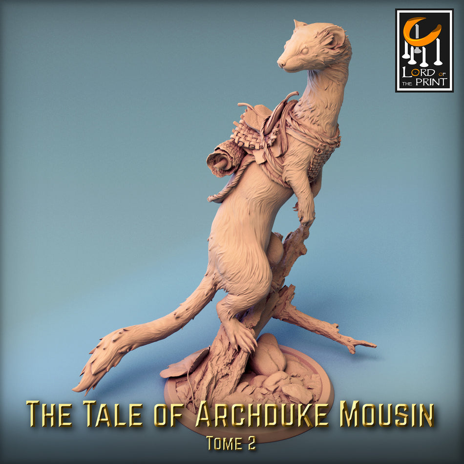 Moussin Weasel Stand - Tales of Archduke Mousin II - Rescale Miniatures