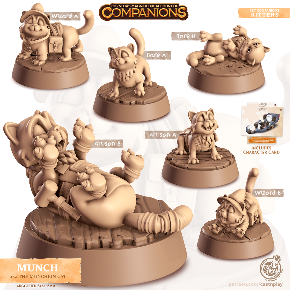 Munchkin Cat - Cats - Munch - Animal Companions by Cornelia - Cast n Play