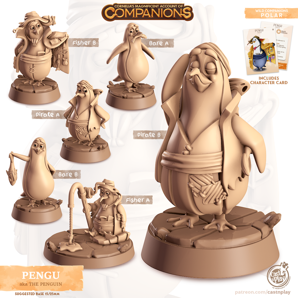 Penguin - Polar - Pengu - Animal Companions by Cornelia - Cast n Play