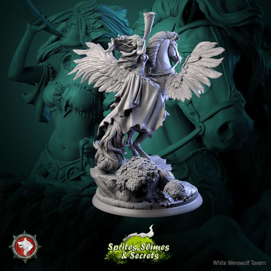 Queen Eiraina Silversprout on Pegasus - aus der Reihe Sprites Slimes& Secrets von White Werewolf Tavern