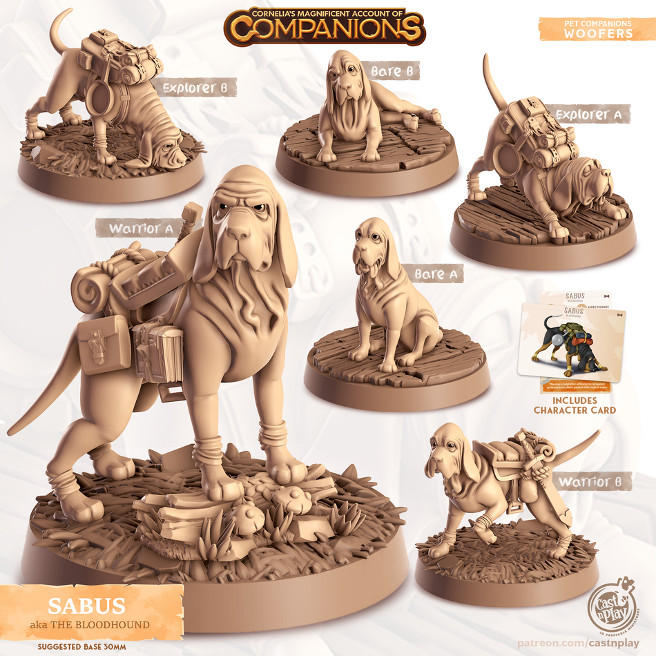 Bloodhound - Dogs - Sabus - Animal Companions by Cornelia - Cast n Play