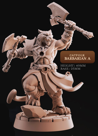 Catfolk Barbarians - Catfolk Heroes - Cast n Play