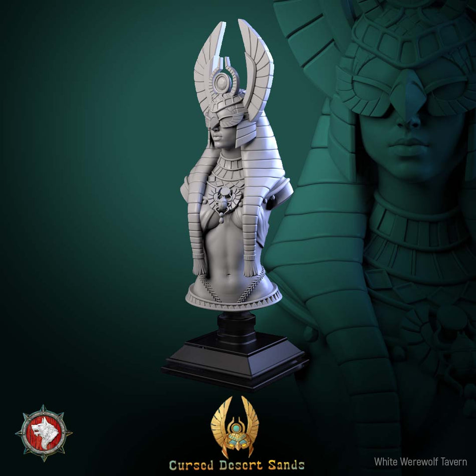 Sekhara The Lion Mother Bust mit Base - aus der Reihe Cursed Desert Sands - White Werewolf Tavern