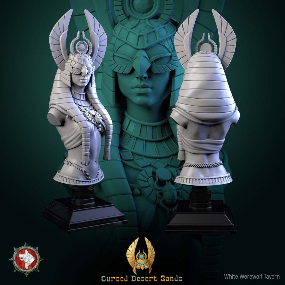 Sekhara The Lion Mother Bust mit Base - aus der Reihe Cursed Desert Sands - White Werewolf Tavern