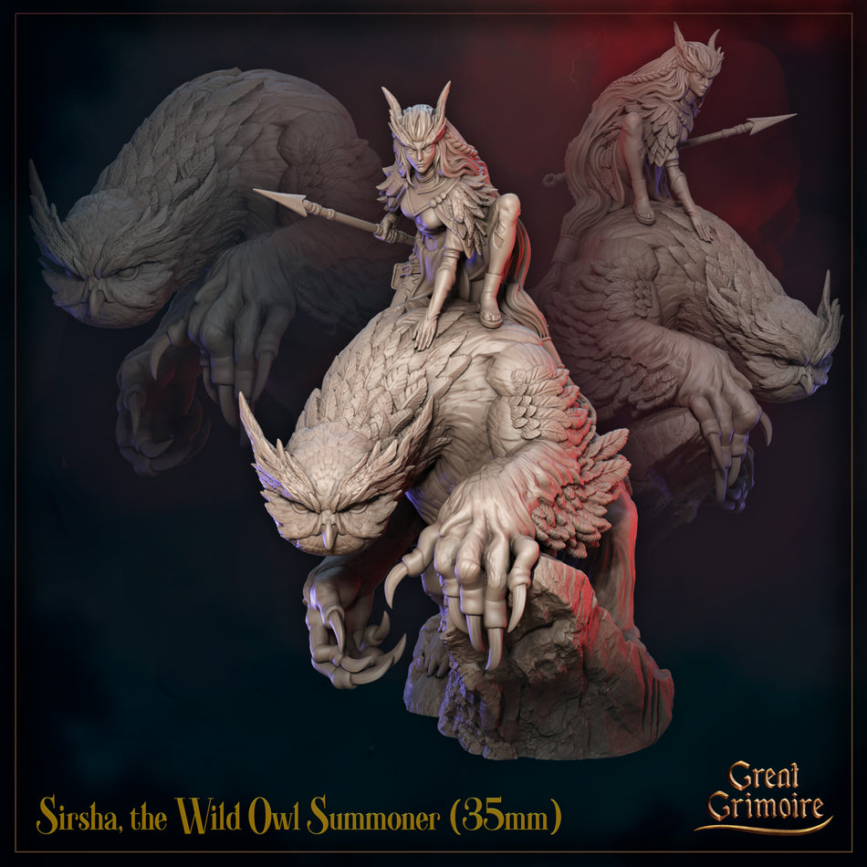Sirsha, the Wild Owl Summoner - Sunfall War - Great Grimoire