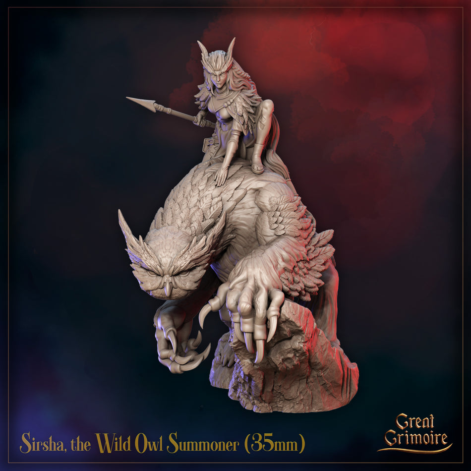 Sirsha, the Wild Owl Summoner - Sunfall War - Great Grimoire