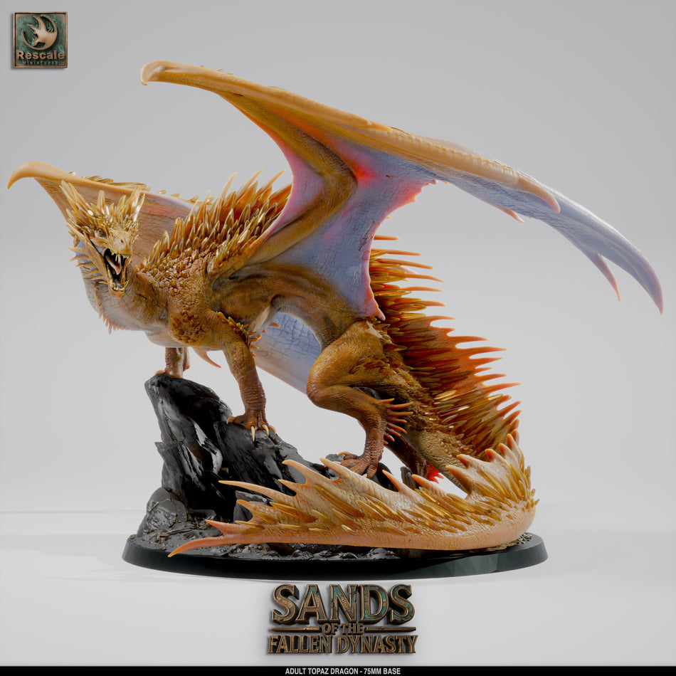Topaz Dragon Adult - Sands of the Fallen Dynasty - Rescale Miniatures