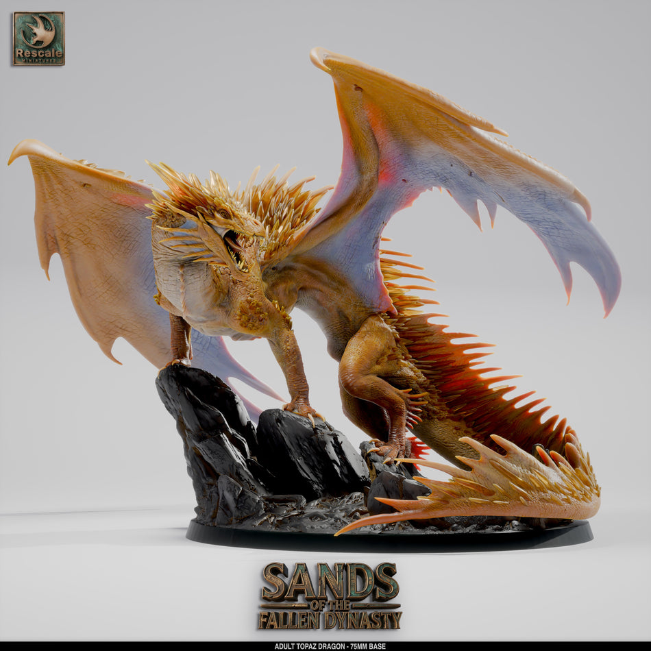 Topaz Dragon Adult - Sands of the Fallen Dynasty - Rescale Miniatures