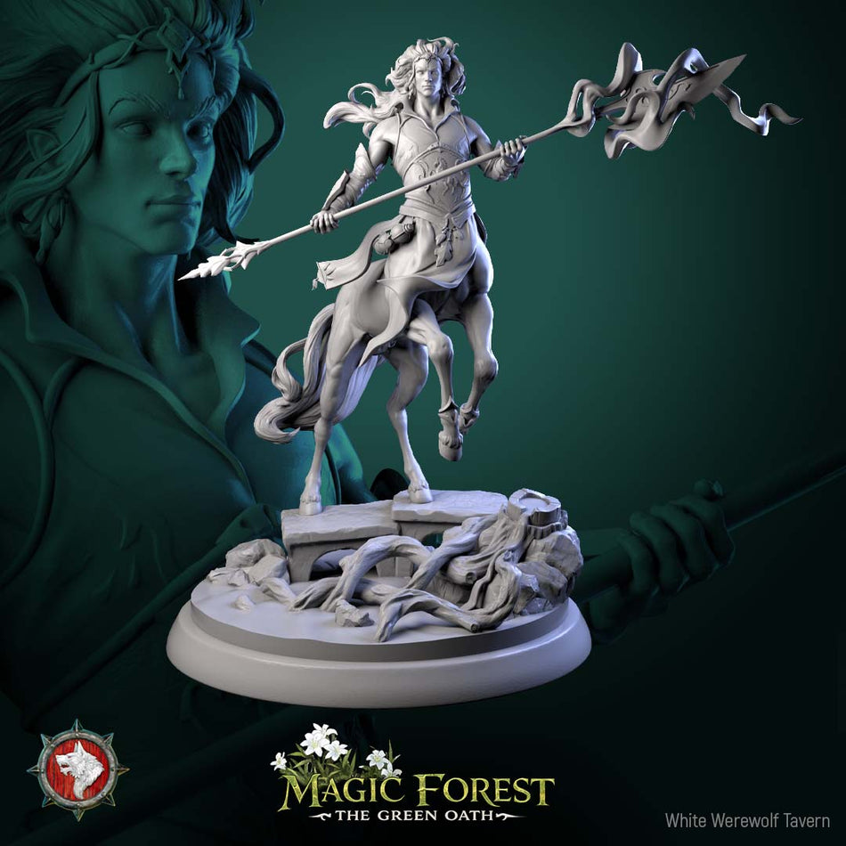 Centaur Druid with Nature Staff - Torven Vinehoof - Magic Forest - WWT