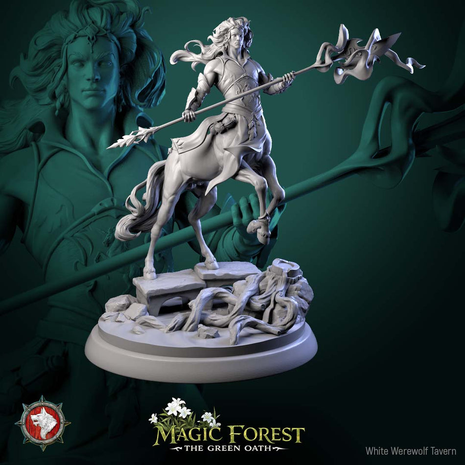 Centaur Druid with Nature Staff - Torven Vinehoof - Magic Forest - WWT