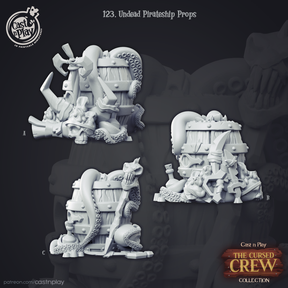 Undead Pirateship Props - The Cursed Crew - Cast n Play