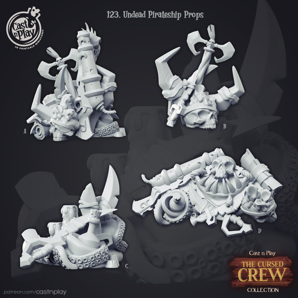 Undead Pirateship Props - The Cursed Crew - Cast n Play