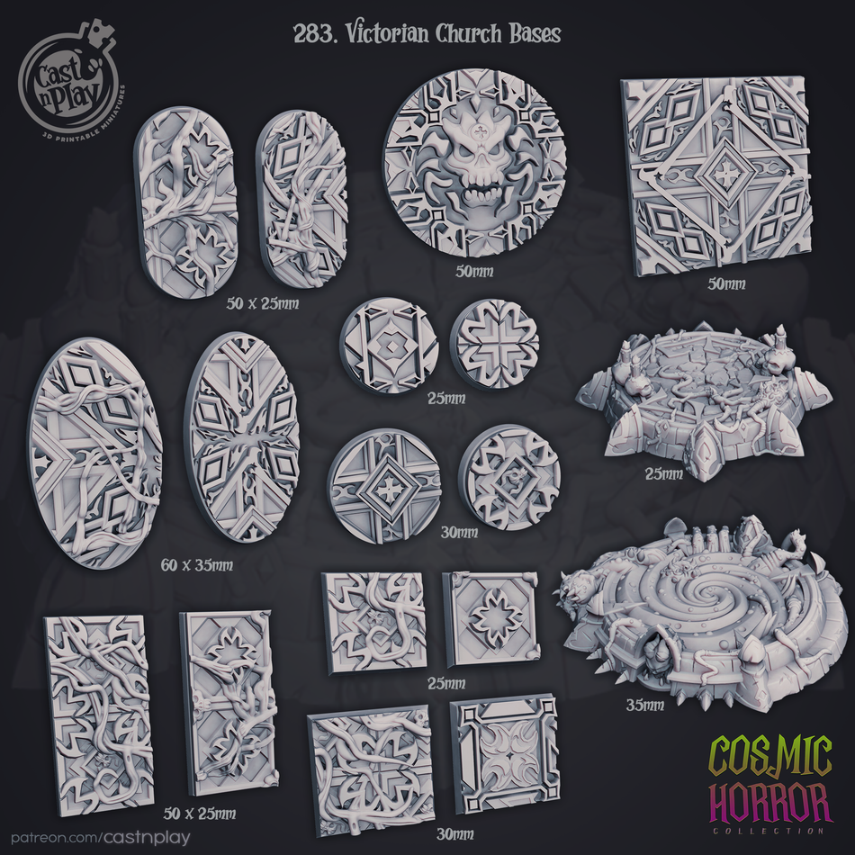 Victorian Church Bases - Cosmic Horror - Cast n Play